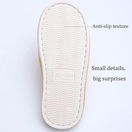 ايوتيو شبشب قماشي للاستخدام الداخلي والخارجي - شبشب للازواج من الاسفل الناعم غير قابل للانزلاق للفصول الاربعة للرجال والنساء، لون كحلي، مقاس 42/43 EU