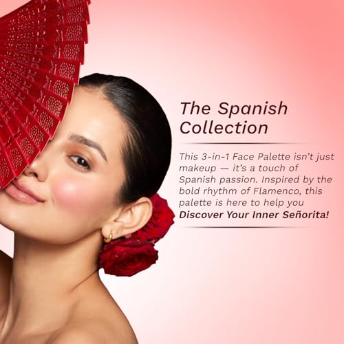 Image of Pilgrim 3-in-1 Face Palette | Blush, Highlighter & Contour Face Makeup Kit | Highly Pigmented & Long Lasting | 12g (Bold Charme -03)