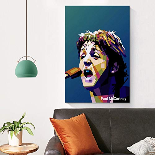 ASDYO Paul McCartney Poster sur toile moderne du groupe de rock des Beatles 40 x 60 cm - Les Beatles, Paul McCartney, John Lennon, RIngo Starr, George Harrison ASDYO Paul McCartney Poster sur toile moderne du groupe de rock des Beatles 40 x 60 cm – Image 5