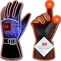 Heated Gloves for Men Women,?2024 Latest? Rechargeable Electric Battery Heated Glove, Waterproof Ski Gloves Touchscreen Gloves for Cycling, Motorcycle, Snowboarding Outdoor Winter Sport