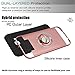 Galaxy J7 2015 Case,J7 NEO Case with HD Phone Screen Protector,YmhxcY 360 Degree Rotating Ring & Bracket Dual Layer Resistant Back Cover for Samsung Galaxy J7 J700 2015-ZH Rose Gold