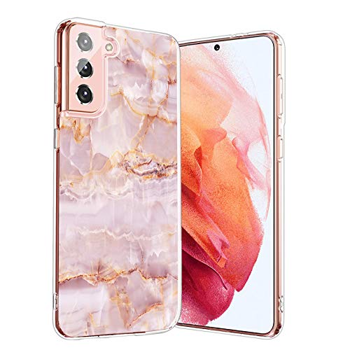 Marble Case for Samsung Galaxy S21 5G, Silicone TPU clear Protective flexible Fashion Case for Men Women Girls Shockproof Marble Silicone Tpu Bumper Cover for Galaxy S21 6.2 inch 2021