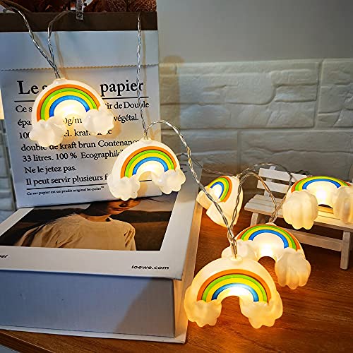Lichterkette Regenbogen, 20 LEDs 10 ft, warmweiß, Innen Außenbereich,...
