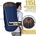 Backpack Laundry Bag, 115L Heavy Duty Extra Large College Laundry Backpack, Dirty Clothes Bag with Shoulder Straps, Laundry Hamper Bag with Drawstring Closure for College Dorm, Apartment Dark blue