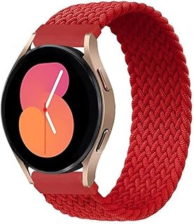 سوار مطاط بتصميم نسيجي مجدول 22 ملم من موبيليك لساعة جالاكسي 3 45 ملم-46 ملم-جير S3-GT3 46 ملم-GT2 برو-GT2 ملم-GT2E-GT-ماجيك ووتش 2 ملم-امازفيت GTR 2-2e-3-3 احمر للبالغين الجنسين