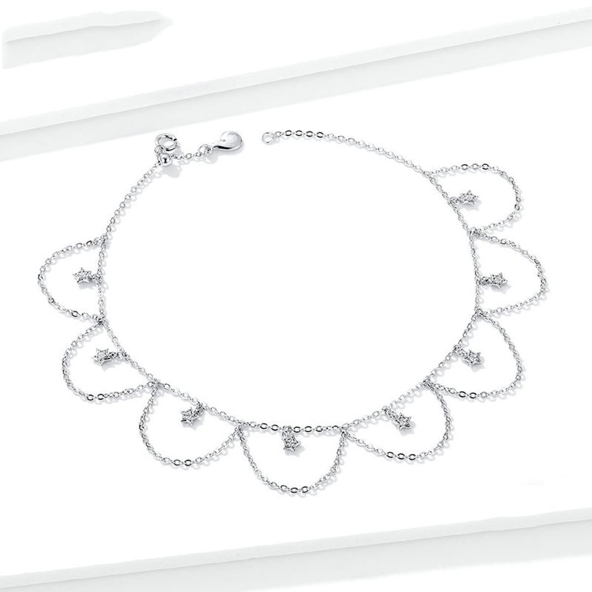 Cavigliera/Cavigliere Catena Cavigliera Braccialetto a Catena di Fiori per Piede Catena Cavigliera con Ciondolo per Donna Bracciale sulla Gamba Perline Cavigliere Cavigliere