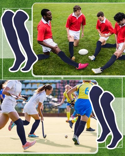 Image of Panitay 2 Pairs Over The Knee Baseball Socks High Football Softball Socks Sport Extra Long for Boys Girls Youth Women Men