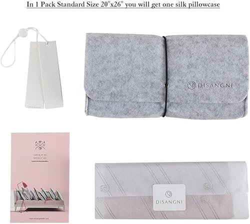 Miniatura 3 de DISANGNI Funda de almohada de seda de morera 100% natural para cabello y piel con cremallera oculta 22 Momme ambos lados funda de almohada de seda