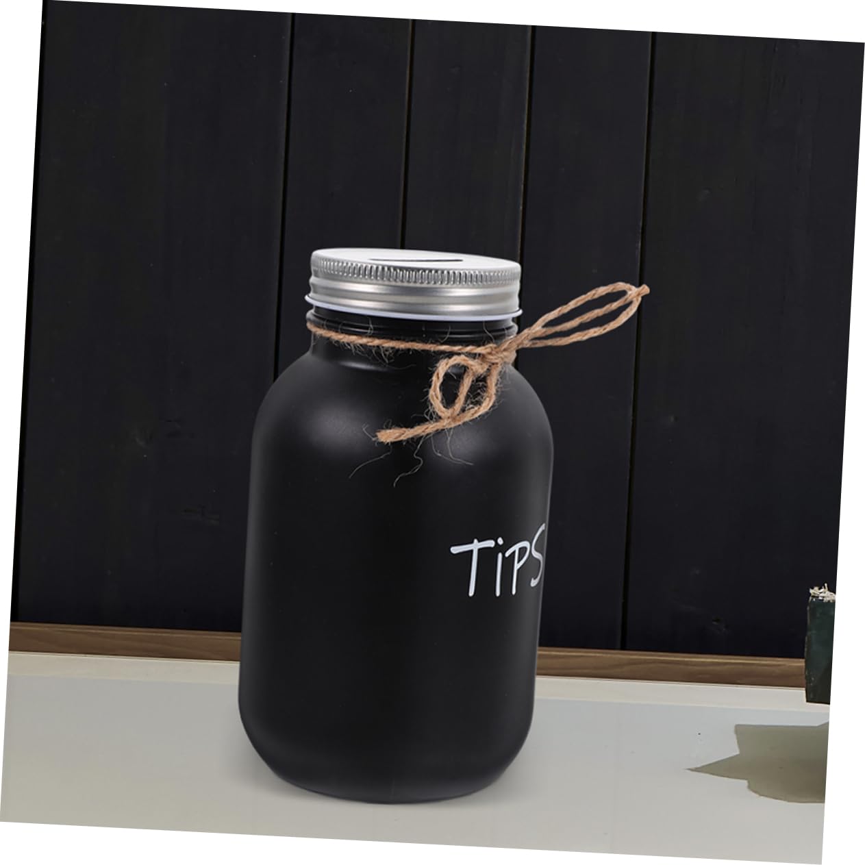 GARVALON Salvadanaio in Vetro 2 Pezzi Capacità 1000ml Vasetti per Mance Decorativi e Portamonete per Bar Ristorante Negozi Design Semplice e Creativo
