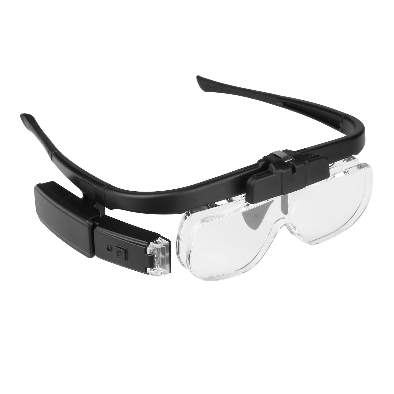 Kopfband-Lupenbrille mit Licht, freihändig beleuchtete Kopfhalterungslupe. Perfekte freihändige Lupe zum Lesen und für Naharbeiten wie Nähen und Handarbeiten Stabilize