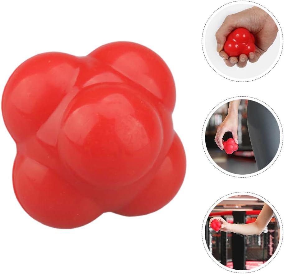 Milisten Hexagonal Reaction Training Ball Reaction Sphere for Baseball Football Soccer Hockey for Hand-Eye Coordination