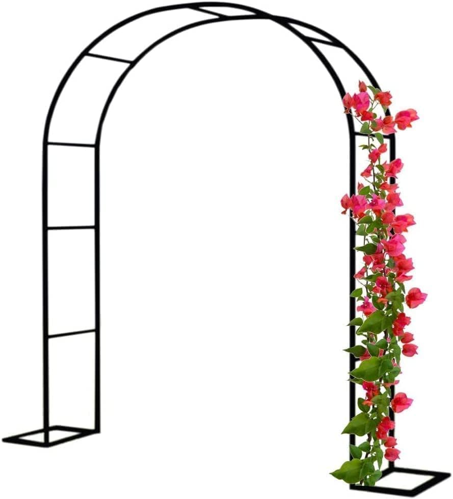 Arche de jardin en métal anti-corrosion noir, support durable pour roses et plantes