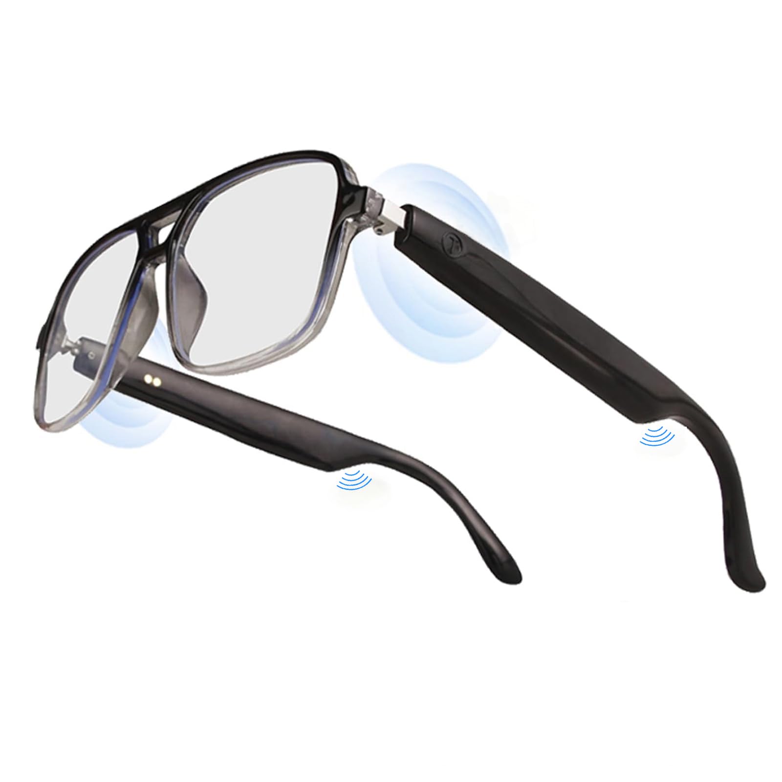 Smart Bluetooth Glasses with Speaker Physical Color-Change AI Glasses for Women Men UV Protection with Bluetooth 5.4 Anti-Blue Light Polarized Built-in Microphone for Android iOS