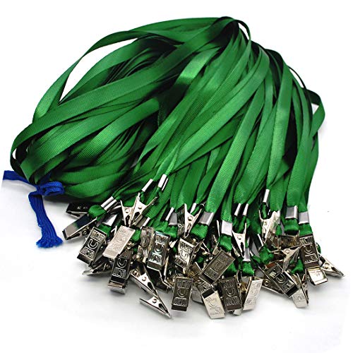 Bird Fiy Green Lanyards Clip 50 Pack 17" Lanyard With Clip Badge Lanyard Bulk Neck Flat Lanyards For Badge Holders #TOP3