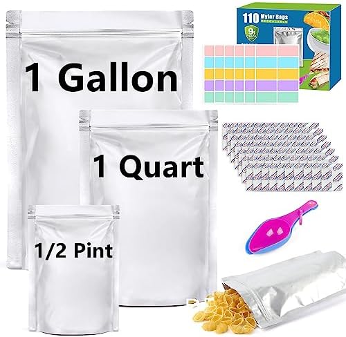 110 Pcs Mylar Bags for...