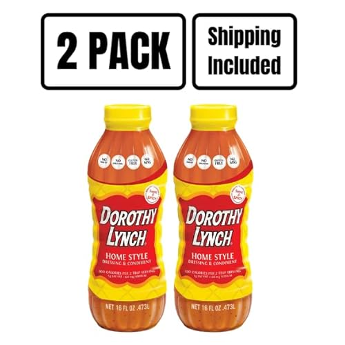 Dorothy Lynch Salad Dressing | Sweet & Spicy | Thick & Creamy | Salads, Dips, Sauces, & Marinades | French Style Condiment | Tangy | Gluten Free | No Trans Fat | Usa Made (Home Style, 16 Oz (2 Pack)) #TOP1