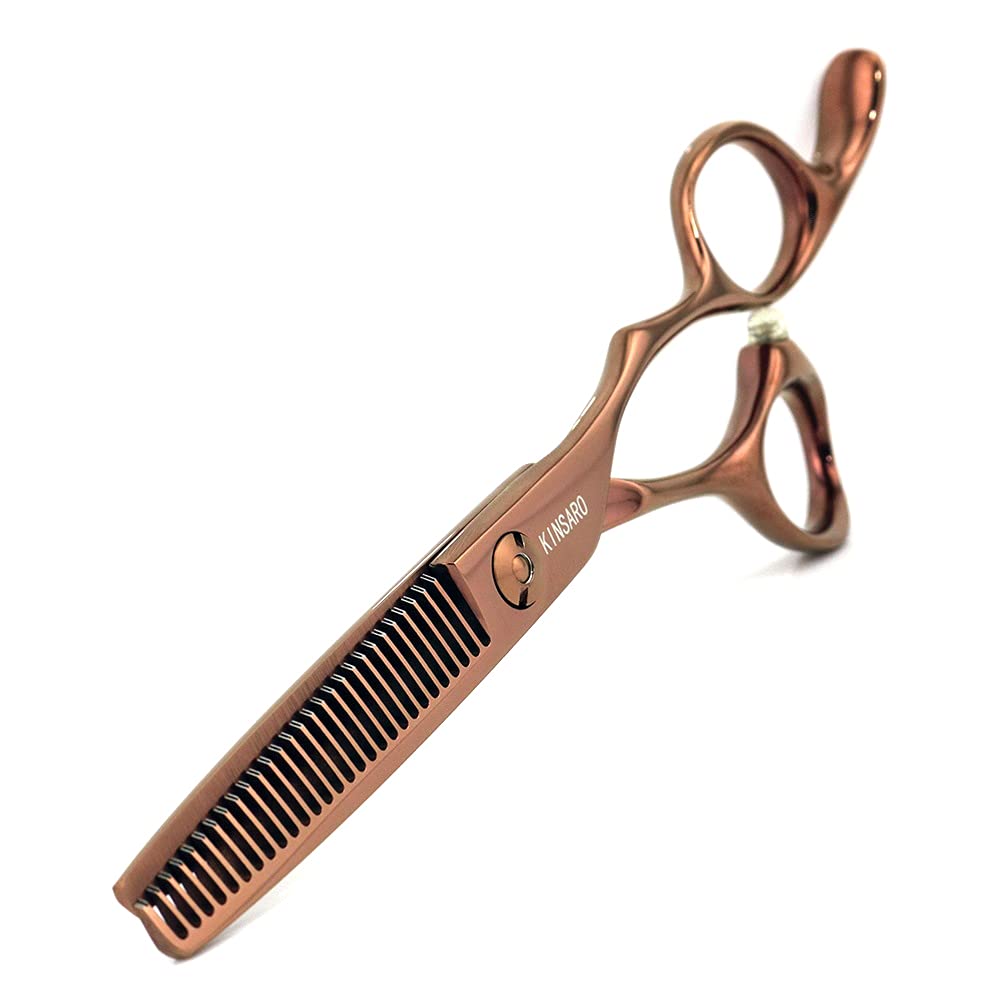 5.5 pulgadas pelo adelgazamiento tijeras Japón 440C adelgazamiento tijeras profesional adelgazamiento del pelo tijeras peluquero tijeras borde convexo Kinsaro
