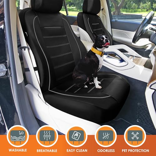Image of Universal Fit Premier Leatherette Seat Covers - Full Set - Gray