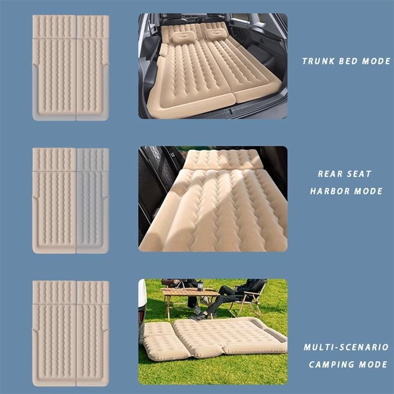 Car Air Mattress with Car Air Pump 2 Pillows for Alfa Romeo 147/156/159/164/166/MiTo/Spider/Alfetta GT, Comfortable Durable, for Camping, Hiking, Trip and Other Outdoor Activities,C Blue