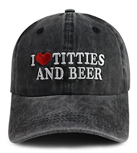 Image of Trucker Hats for Men Women, Funny Gag Gifts Joke, Classic Adjustable Mesh Baseball Cap Snapback Hat Black