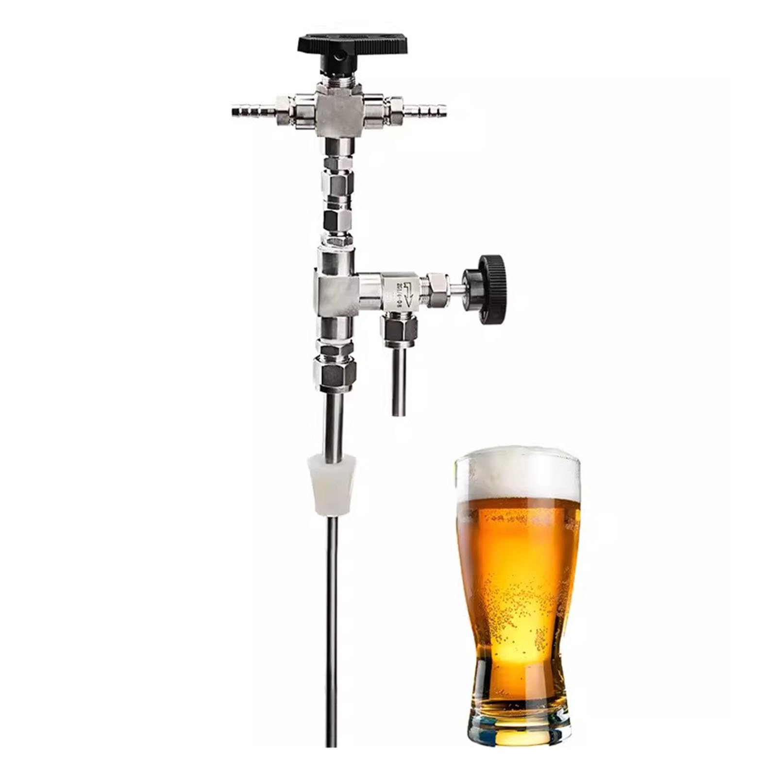Llenadora De Botellas a Contrapresión, Máquina Llenadora De Botellas De Cerveza De Acero Inoxidable, Equipo De Embotellado, para Uso Doméstico O Profesional, Cerveza Y Vino