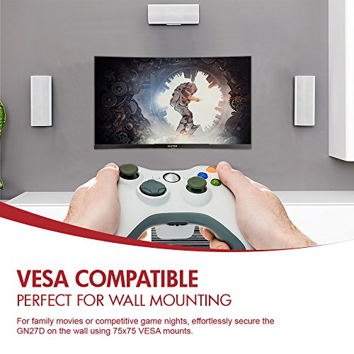 Viotek Gn27Db 27-Inch Curved Gaming Monitor, 1440P 144Hz Samsung Va Panel, Freesync Gameplus Fps/Rts – Vesa (Black) #TOP4