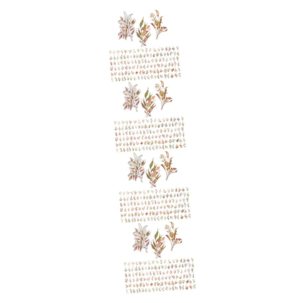 HOMSFOU 4 Set Adesivi Decorativi Per Scrapbooking Con Piante Olografici Adesivi Autoadesivi Per Journaling Fai Da Te Album Fotografici E Decorazioni Stili Misti E Unici 240 Pezzi * 4
