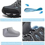 SHULOOK Wanderschuhe Damen Wasserdicht Leicht Trekkingschuhe Damen rutschfeste Stiefeletten Bergschuhe Outdoor Schuhe Damen Sneaker für Camping,Hiking,Angeln – Bild 2