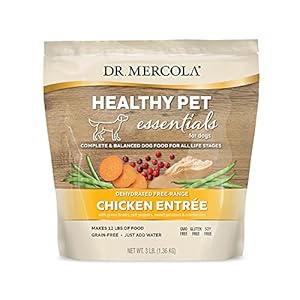 Dr. Mercola Healthy Pet Essentials Chicken and Beef Entree for Dogs, 3lbs (Makes 12lbs of Food), Non GMO, Gluten Free, Soy Free (Free-Range Chicken)