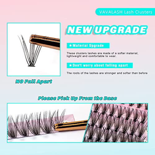 Vavalash Individual Cluster Lashes 120 Pcs Diy Eyelash Extension Light And Soft Faux Mink Slik Lash Clusters Easy Full Lash Extensions Diy At Home (Cluster-20D-D-8-16Mm Mix) #TOP1