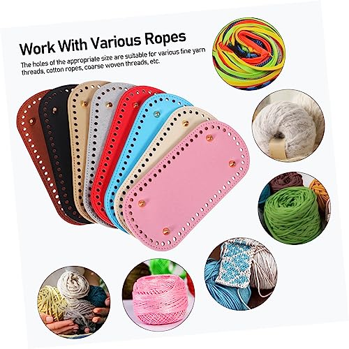 DIYEAH Bag Bases for Crochet Pu Leather Bag Bottom Hand-Woven Oval Bottom Bag Bases 24pcs Purse Bottom Shaper Pad for Bag Making - Image 2