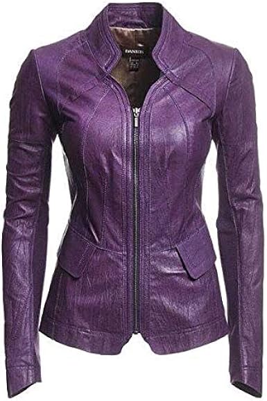 purple leather bomber jacket