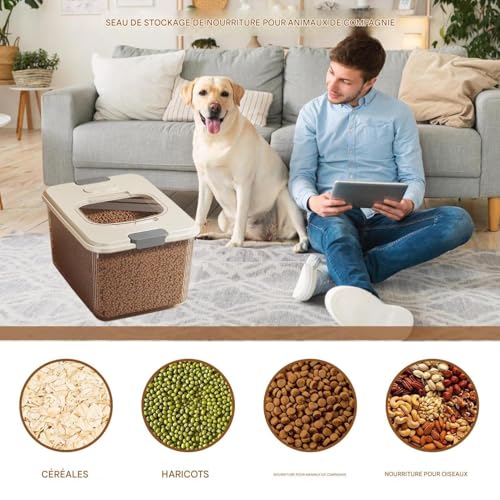 Contenedor para alimentos para animales apilable con dosificador preciso 3