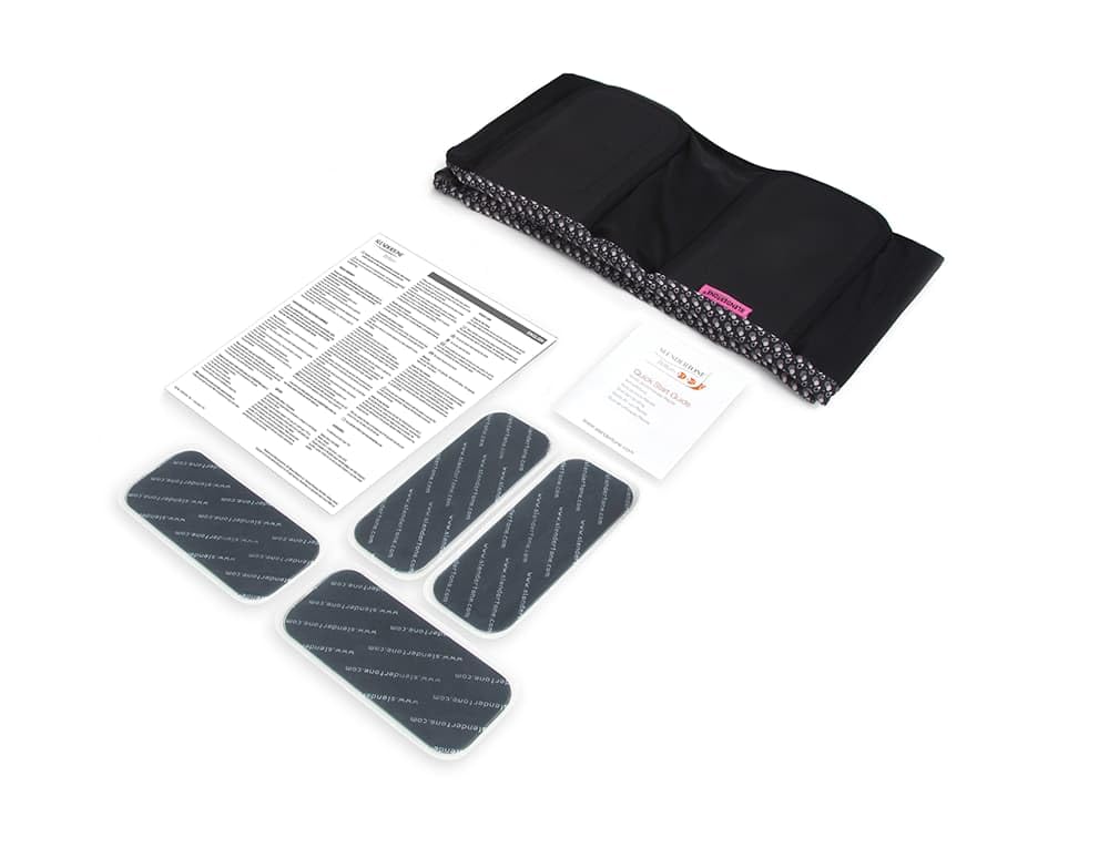 Slendertone Pack Cinturón Abs7 y Pantalones Cortos para Gluteos Electroestimulacion, Unisex-Adult, Negro, 69-119cm, 34-40