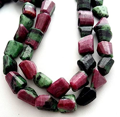 Pépites de rubis zoïsite facettées de 11-14mm pour sublimer vos bijoux bohèmes en atelier