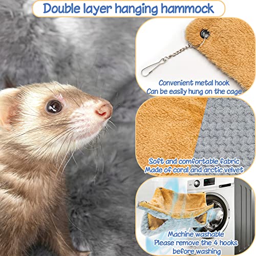 Rayfarmo Ferret Rat Hammock,Guinea Pig Hammock For Cage With Soft Plush,Cage Accessories For Ferret,Rat,Guinea Pig,Chinchilla,Mice,Small Animal Pet Sleep Hanging Bed #TOP2