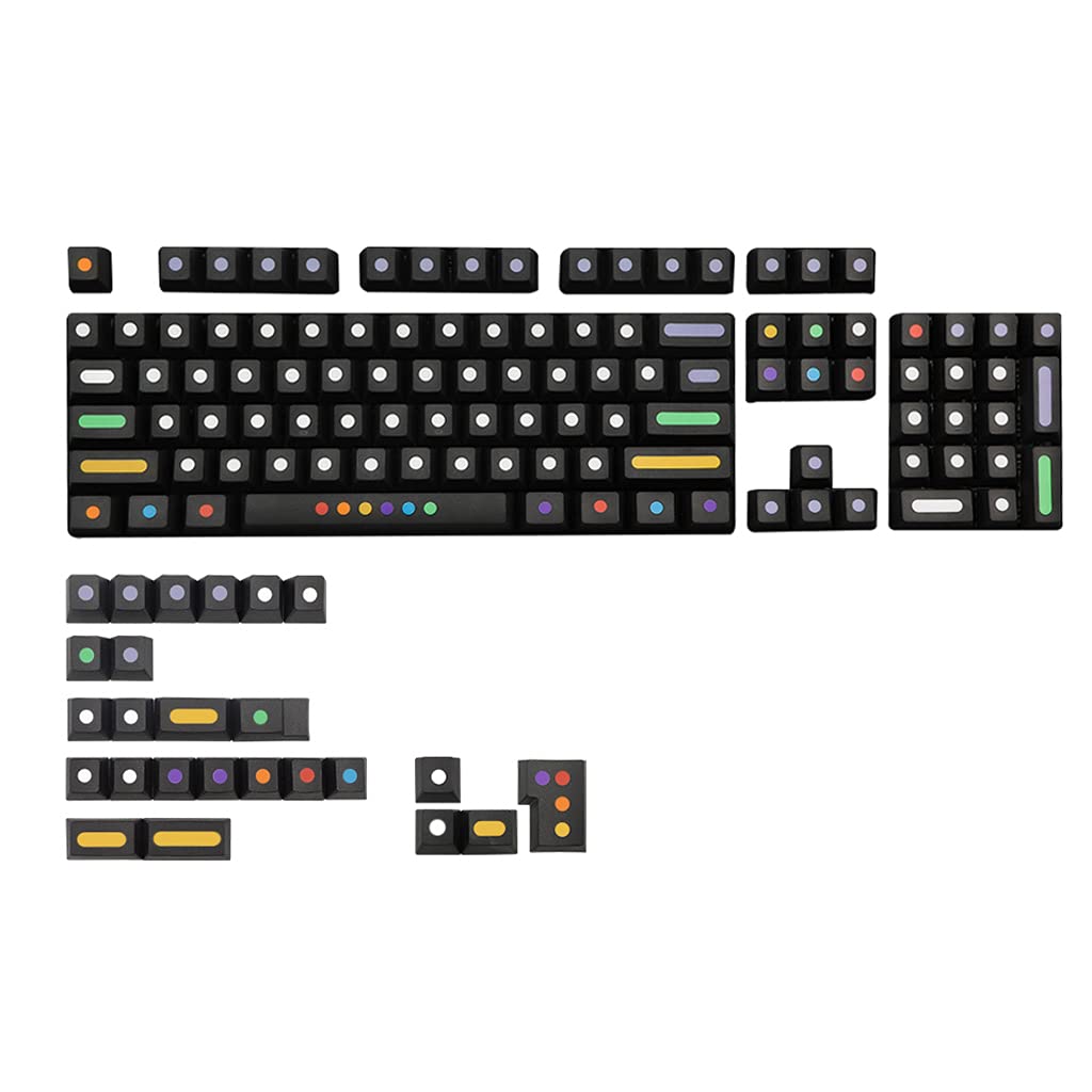 129 klawiszy/zestaw Cherry Profile Dots Keycap PBT 5 stron sublimacja barwnika do nasadki klawiszy do klawiatury mechanicznej iso do Key MX 61