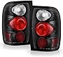 ACANII - For 1998-2000 Ford Ranger Pickup Black Housing Tail Lights Lamps Assembly Replacement Driver & Passenger side