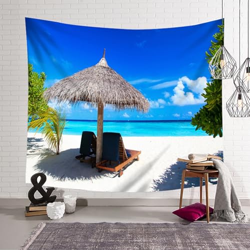 Cortina de pared decorativa de 150x150 cm para un diseño de playa relajante 4