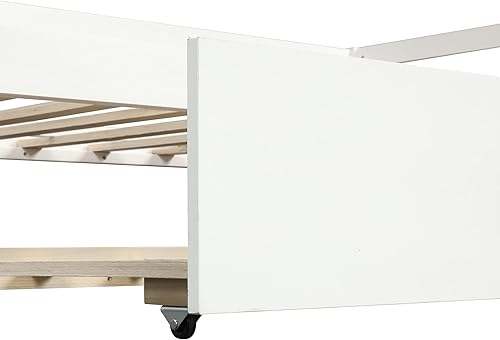 Miniatura 7 de Harper & Bright Designs Sofá cama de madera con nido, sofá cama nido tamaño individual, marco de cama individual estándar, no requiere somier (cama