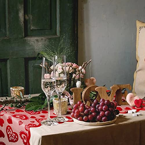 Nialnant Valentines Day Table Runner, Red Heart Lace Table Runner For Party Home Wedding Holiday Anniversary, Valentines Day Decorations - 13 X 72 Inch #TOP4