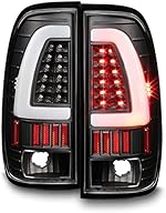 AKKON - For 1997-2003 Ford F150 | 1999-07 F-Series Super Duty LED Tube Style Black Taillights Taillamp Pair Set