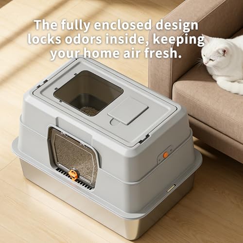 Arenero Cerrado Blanco para Gato miniatura 4