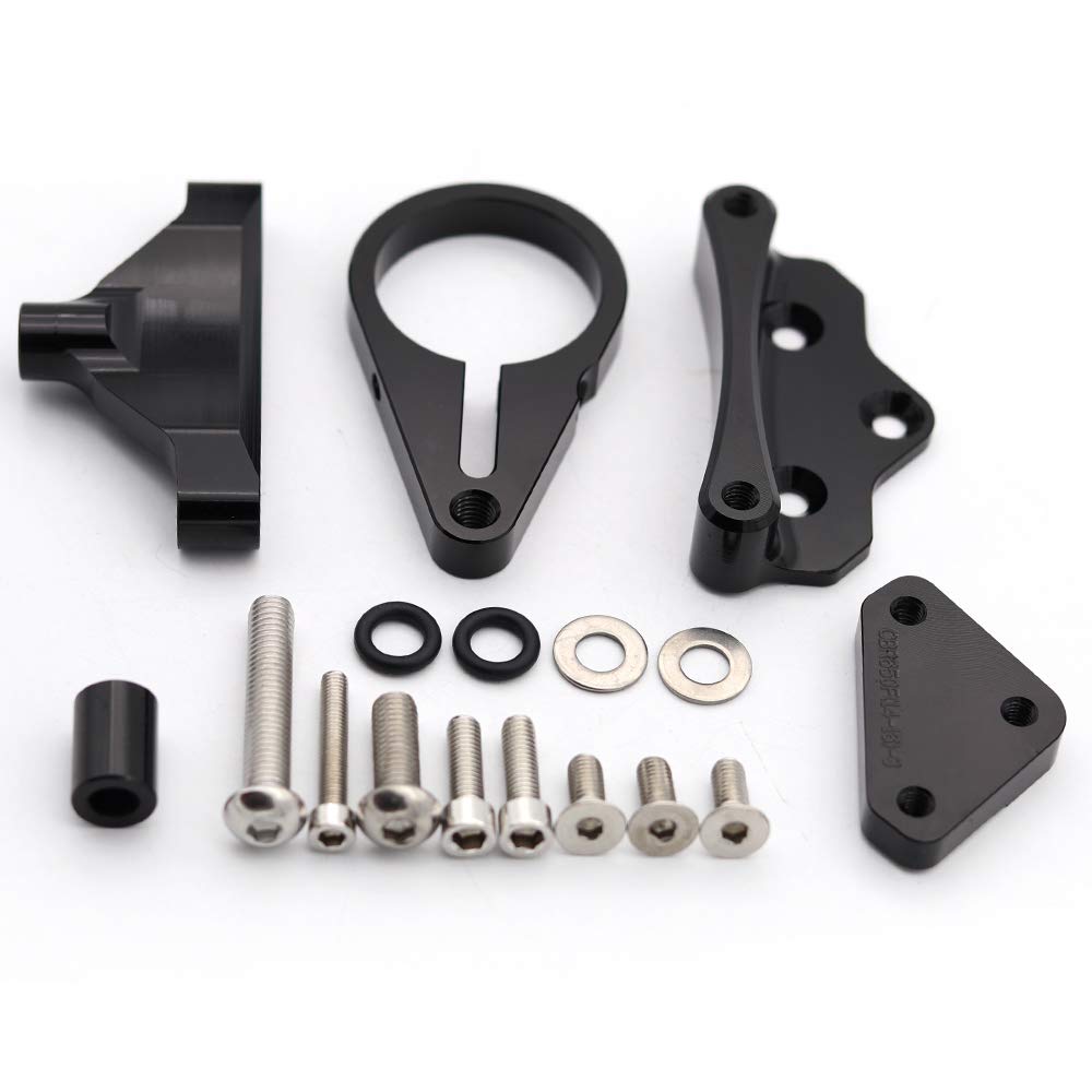Kit de support de montage CNC pour CBR650F CB650R 2014 2015 2016 2017 2018 2019 2020 Stabilisateur d'amortisseur de direction de moto Noir