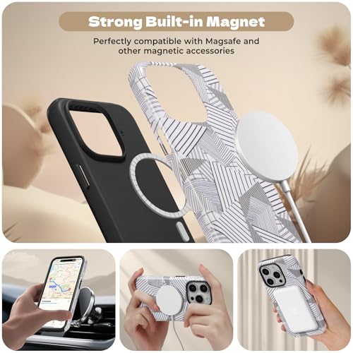 Coque iPhone 15 Pro Magsafe design esthétique noir pour sortie chic - 3
