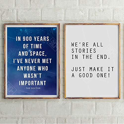 SYXBEIVK Doctor Who Quote Canvas Art Print Painting Who Art Posters and Print Wall Picture for...