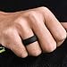 Egnaro Silicone Ring Men, Inner Arc Ergonomic Breathable Design, Mens Silicone Wedding Band 4 Rings / 1 Ring Rubber Wedding Bands, 9mm Wide-2.5mm Thick