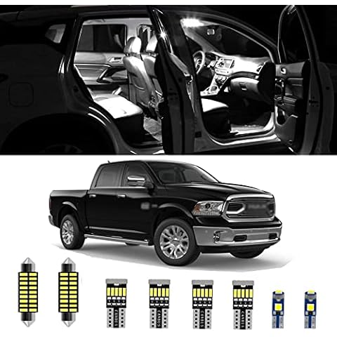 AWALITED 12pcs RAM 1500 Interior LED Lights Kit Super Bright LED Map Dome Light Bulbs for 2009 2010 2011 2012 2013 2014 2015 2016 2017 2018 Dodge Ram 1500 2500 3500 Pickup Truck all models Cover