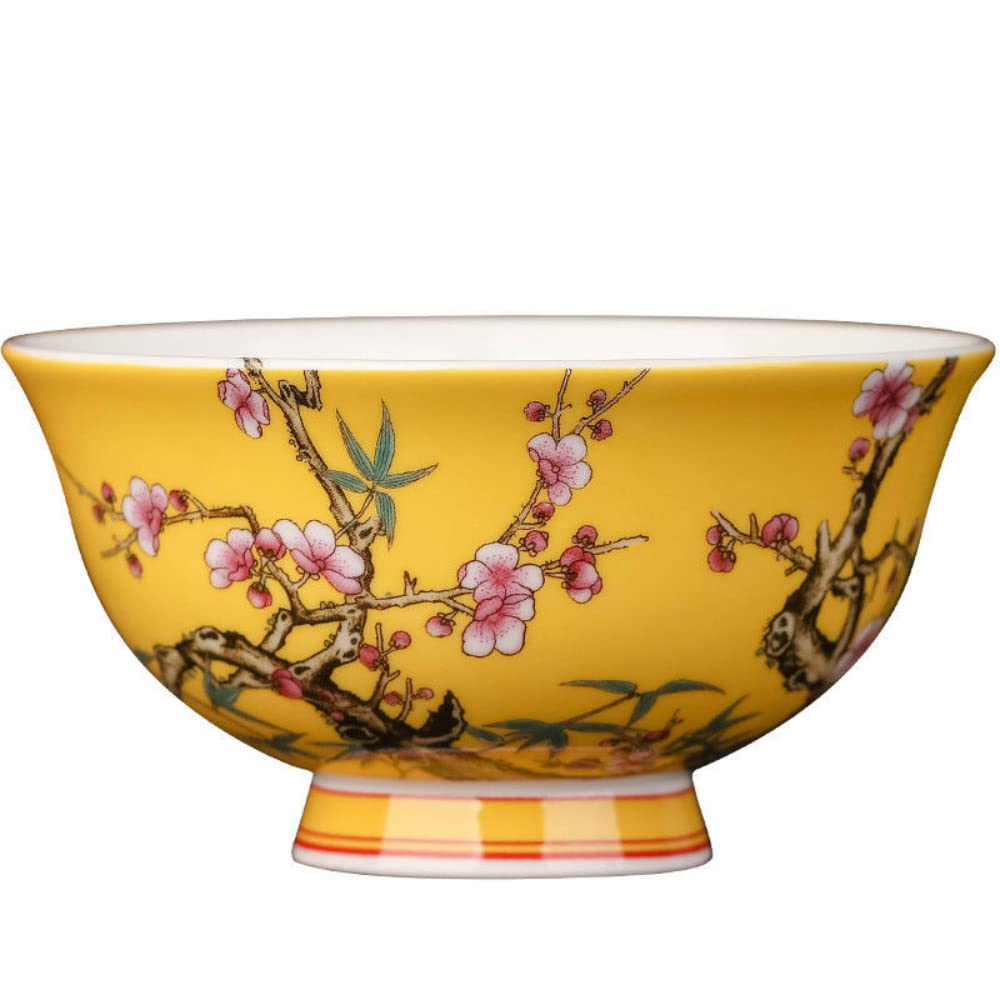 miska ceramiczna, Chińska starożytna porcelanowa miska na ryż w stylu pałacowym, 12 cm 4