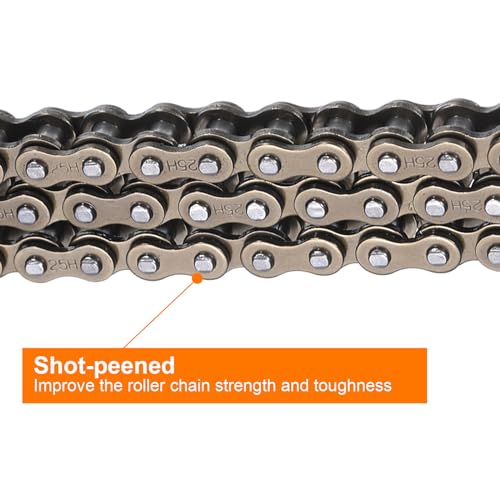 QUARKZMAN #25H/ DIN/ISO 04CH Roller Chain 3 Fuß 1/4 Teilung Kohlenstoffstahl Roller Chains Für Go-Karts Fahrräder 144 Glieder